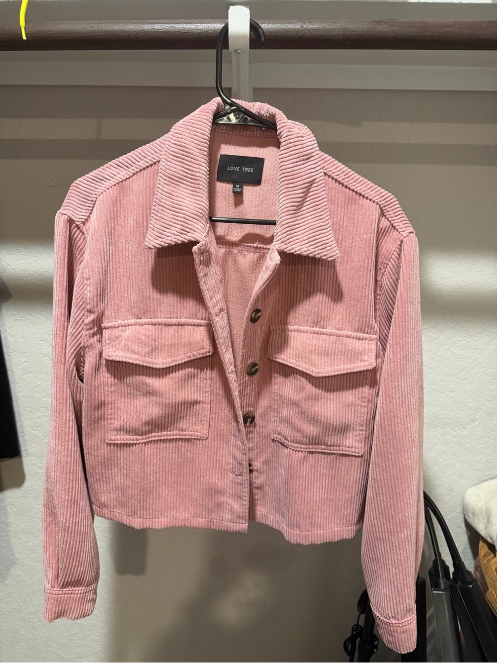 Love Tree Pink Corduroy Shacket Jacket – Women’s Medium
